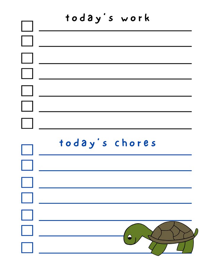 🐢💚 Cute Pet Turtle Dry Erase To-Do List – Slow and Steady Gets It Done! 💚🐢 product image (2)