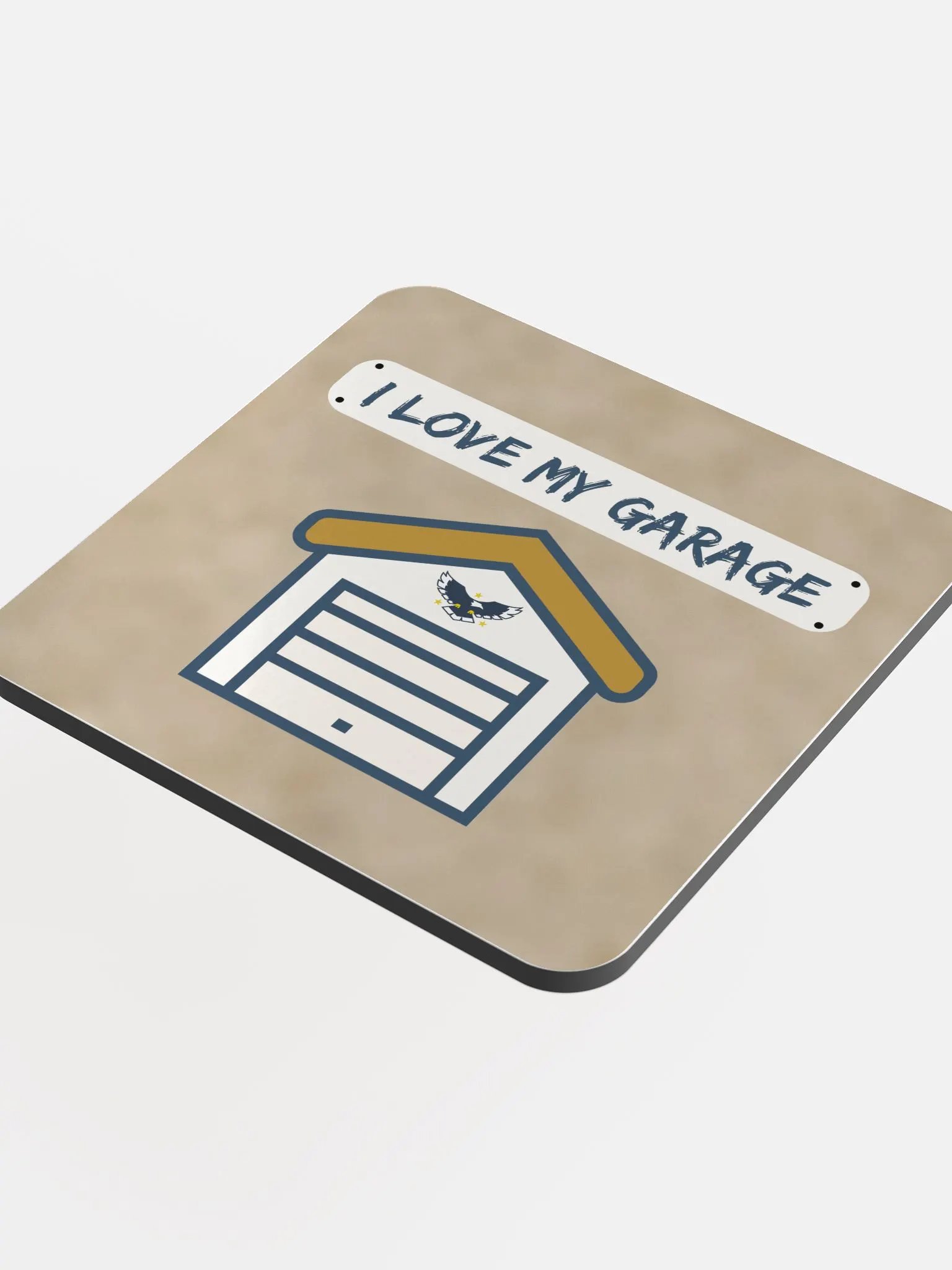 I Love My Garage - coaster - oak product image (4)
