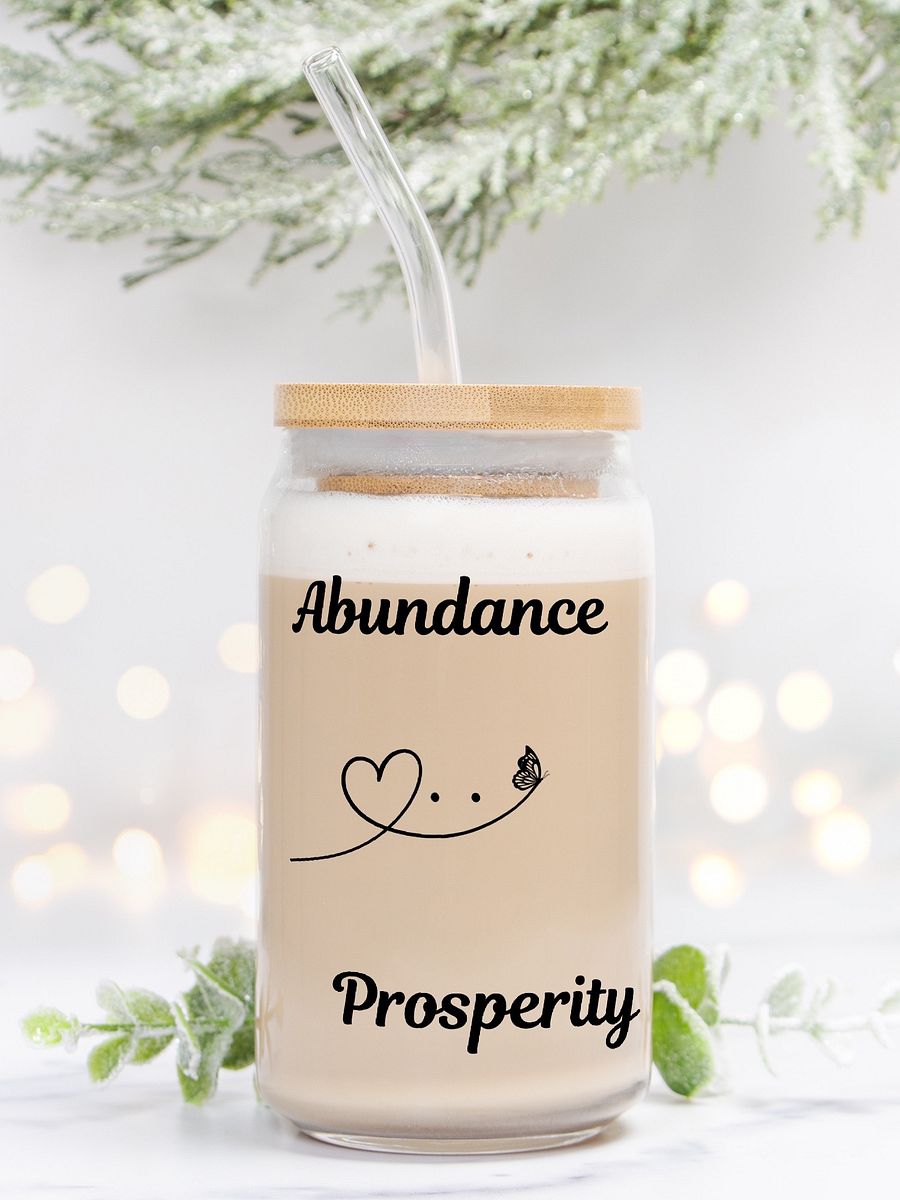 Abundance and prosperity wellness glass can product image (3)