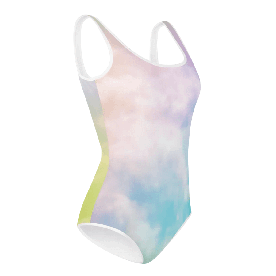 Blur cloud rainbow Design Youth One Piece Swimsuit - V5 product image (4)