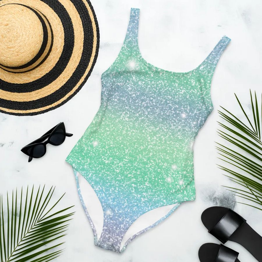 Glitter Unicorn Texture Design One Piece Swimsuit (8) product image (4)
