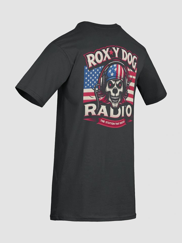 Roxy Dog Radio American Flag Skull Custom T-Shirt product image (2)