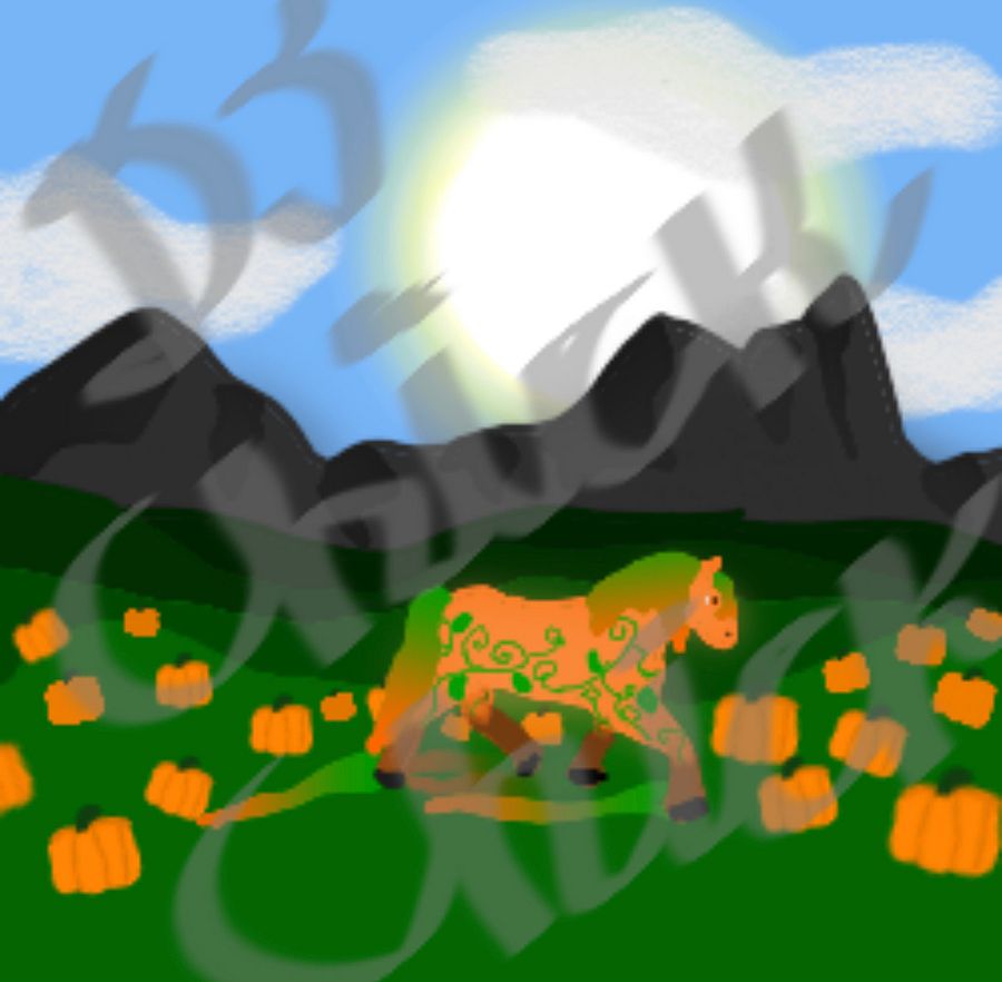 WHI Digital Drawings-Pumpkin Patch Percheron product image (1)