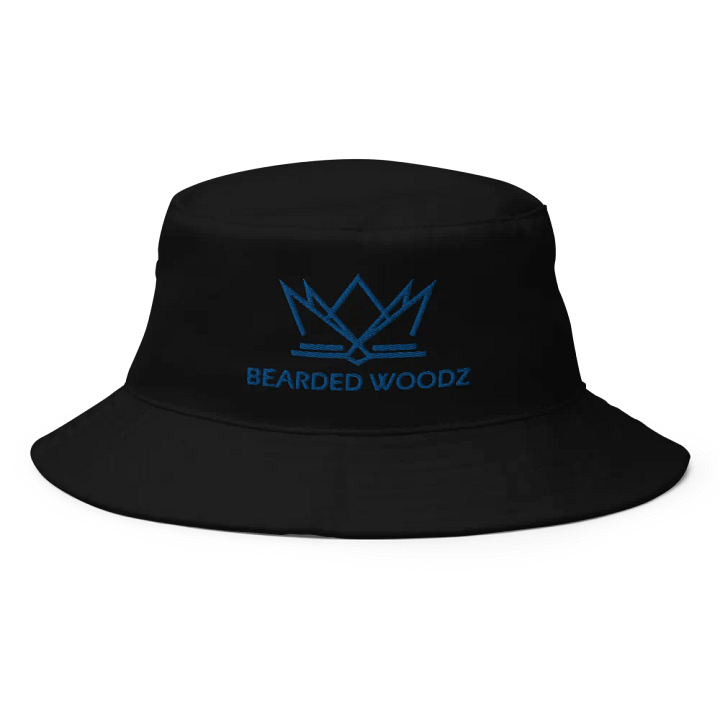 Bearded Woodz Black Bucket Hat (Royal Embroidery) product image (1)