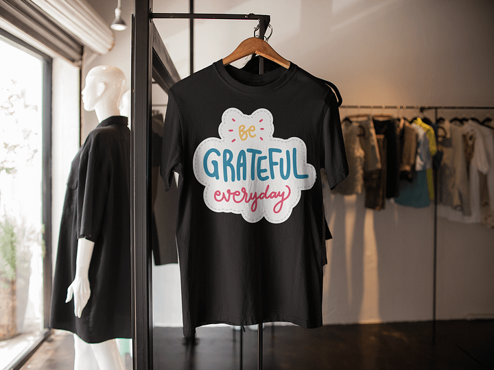 Be Grateful Everyday Black Unisex T-Shirt product image (2)