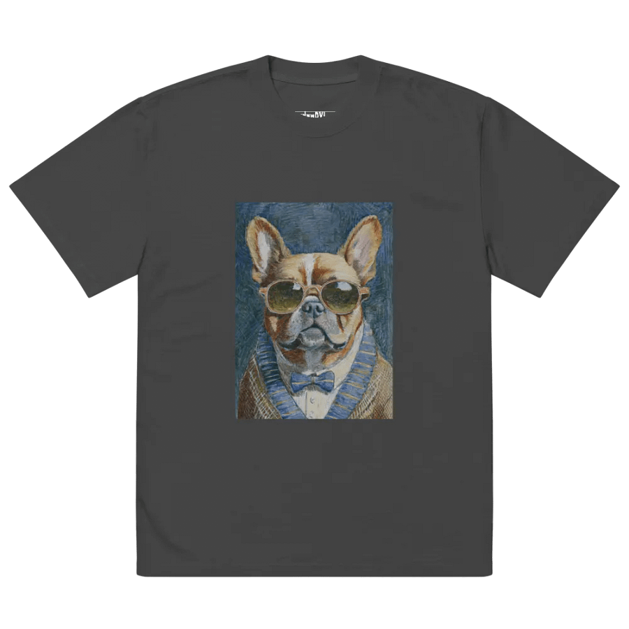 French Bulldog Sunglasses Painting - dogPXL Artistic series Shades Oversized Tee product image (4)