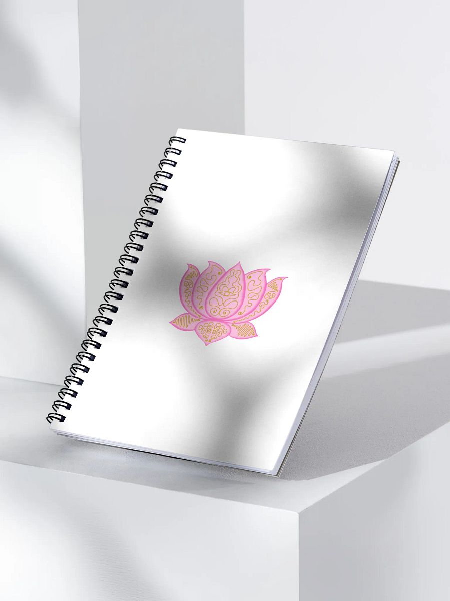 Golden Lotus Spiral Notebook product image (3)