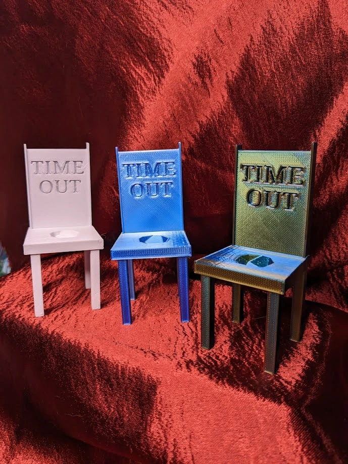 3D Printed Dice Timeout Chair product image (1)