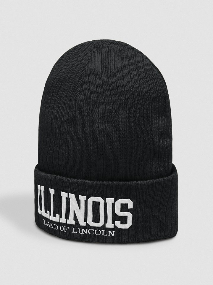 Illinois Land of Lincoln Eco-Threaded Ribbed Beanie product image (4)