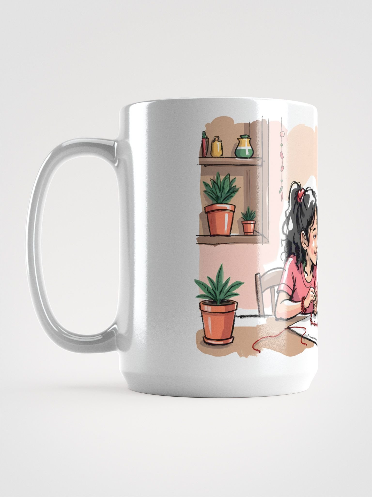 Traditional Raksha Bandhan: Sister’s Love in Art Glossy Mug product image (6)