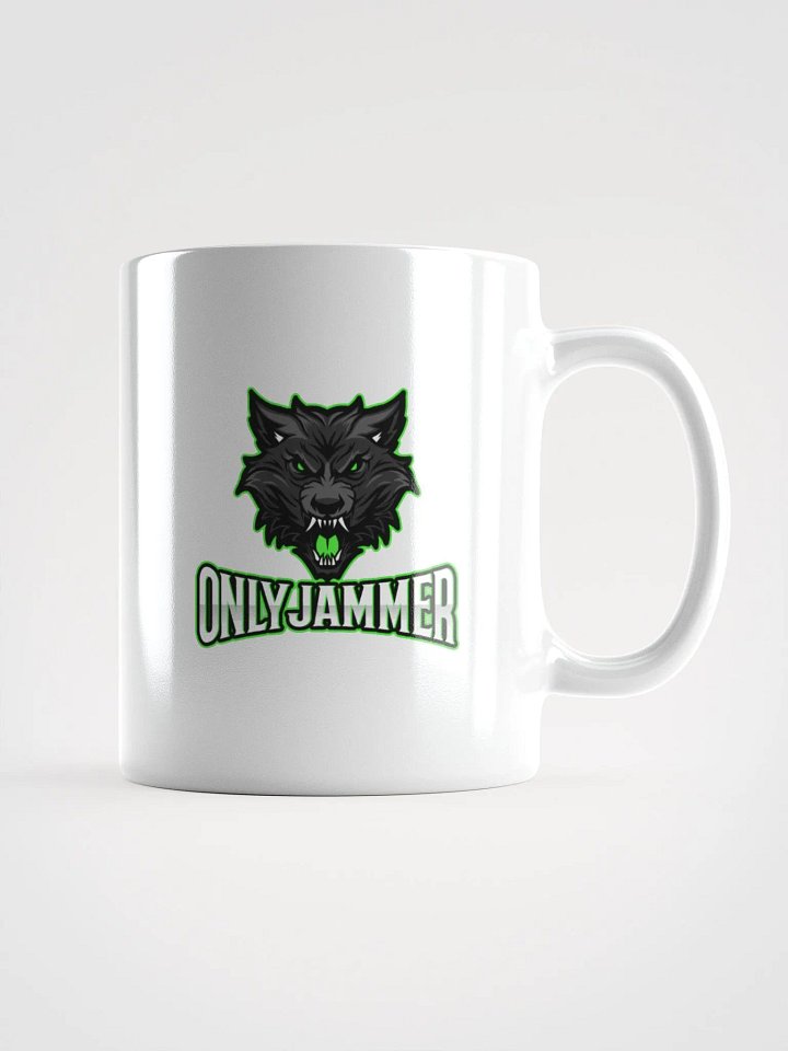 Fierce Wolf Emblem White Glossy Mug product image (3)
