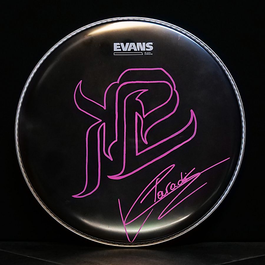 KPV logo signed drumhead 14 Pink product image (1)