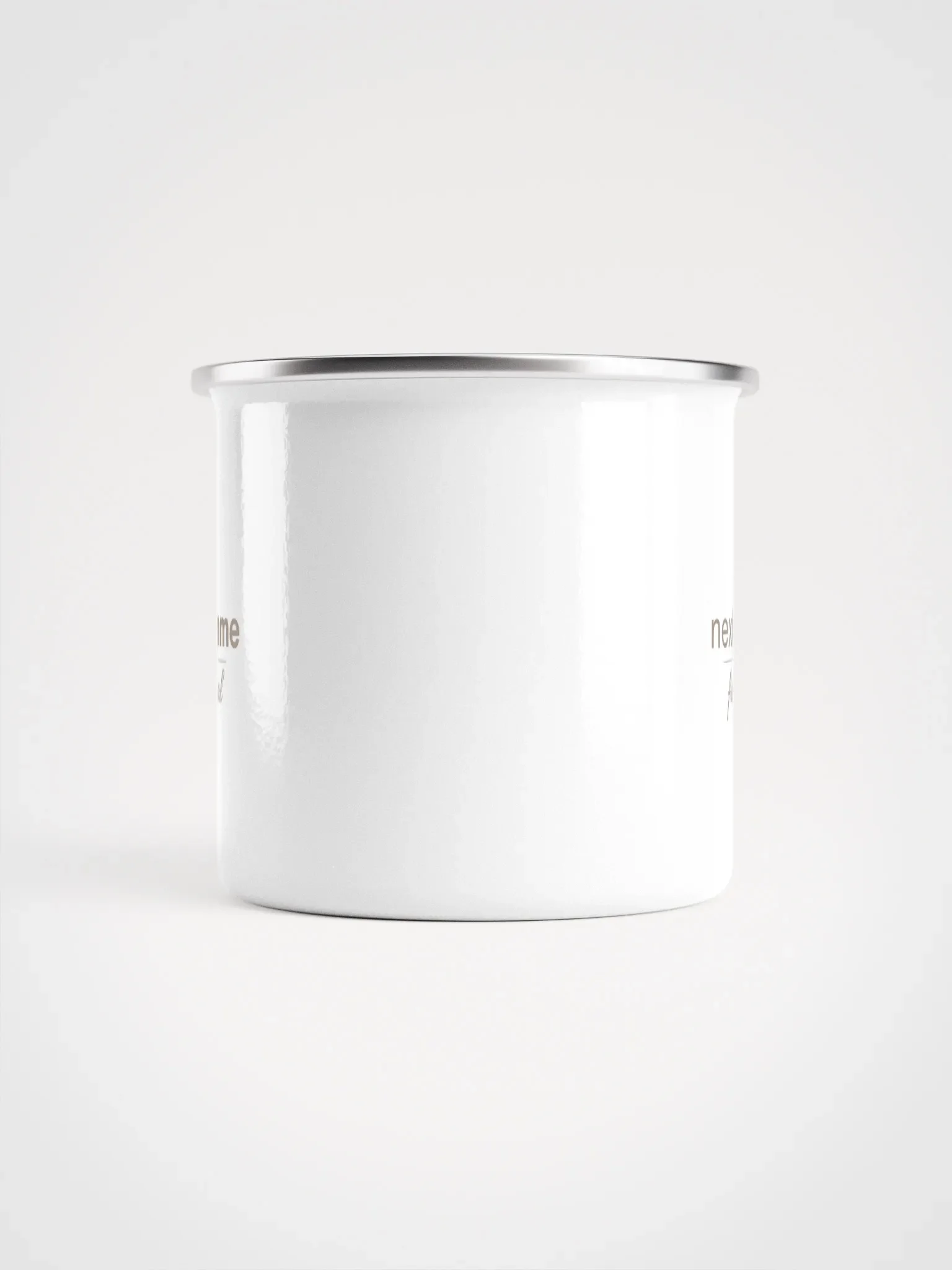 Wanderlust Enigma Enamel Mug with Taupe Logotype product image (2)