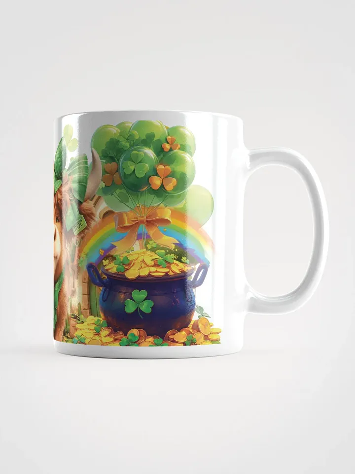 Luck of the Highland Cow White Glossy Mug product image (1)