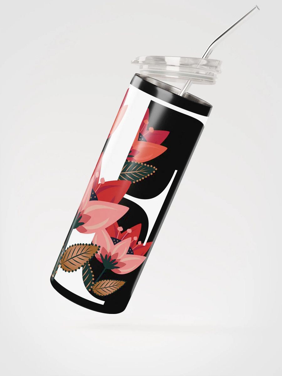 20 oz Floral Stainless-Steel Tumbler with reusable Straw , leak proof cup lid, Tumbler Mug Flasks product image (2)