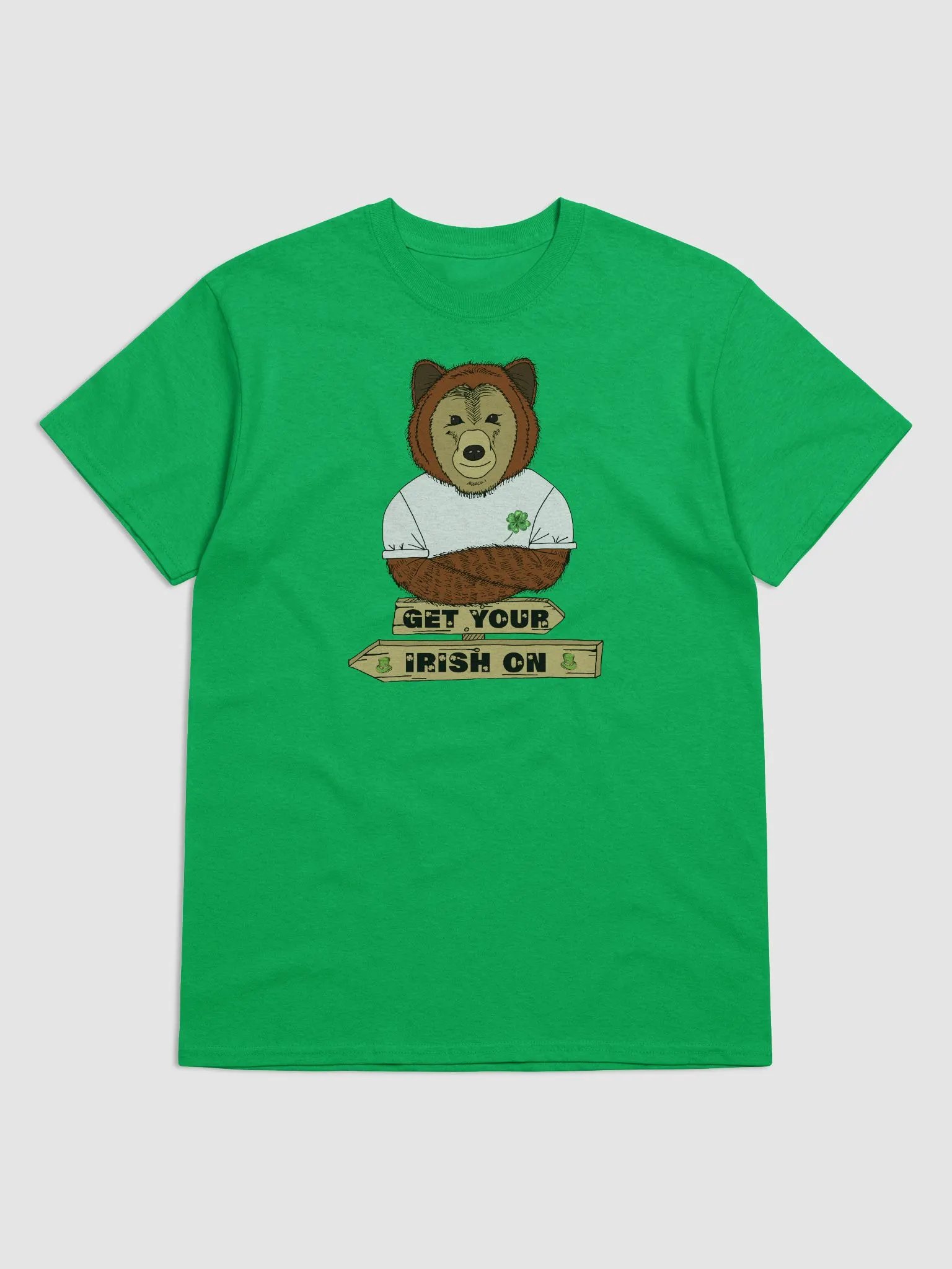 Shamrock Bear Heavyweight T-shirt product image (1)