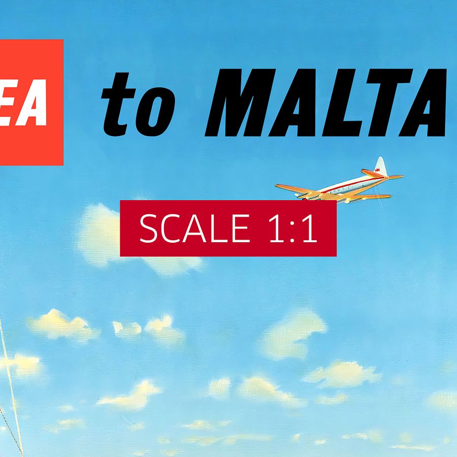 Fly to Malta, BEA, 1950s — retro travel poster, vintage travel print, retro travel wall art, retro wall art, travel wall decor product image (5)