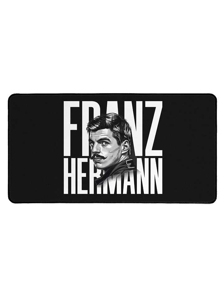 Franz Hermann Max Verstappen Meme Desk Mat - F1 Nürburgring Legend Black & White Art product image (1)