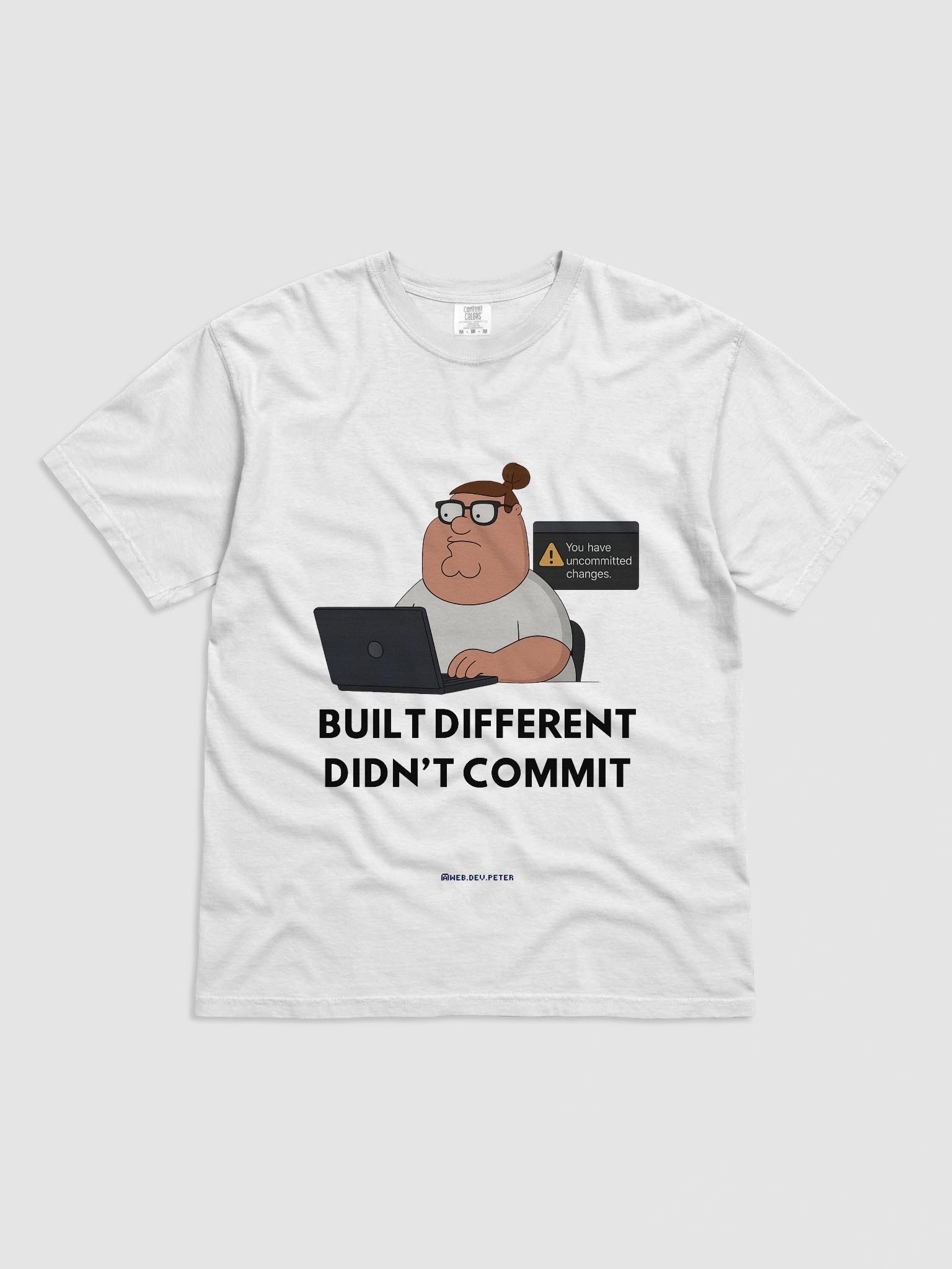 “Didn’t Commit” Developer Tee White product image (5)