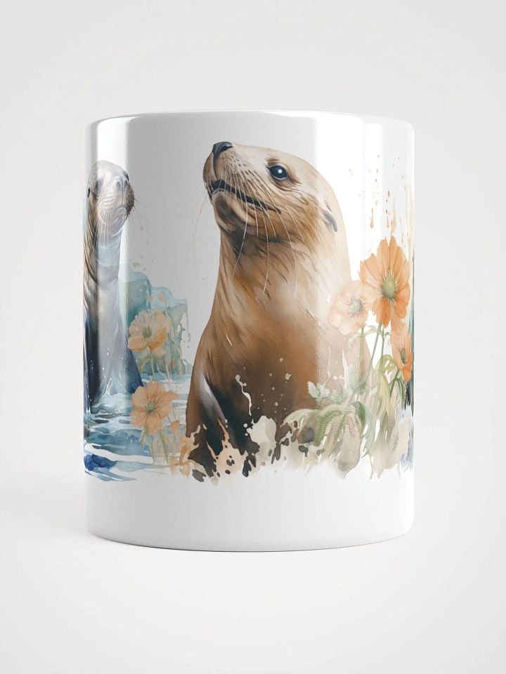 Seal Splash White Glossy Mug product image (2)