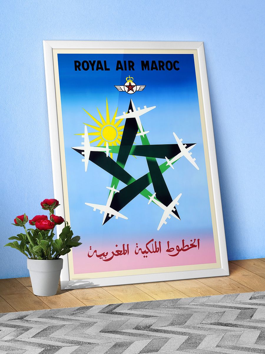 Royal Air Maroc 1955, Morocco vintage travel poster — retro travel poster, vintage travel print product image (3)