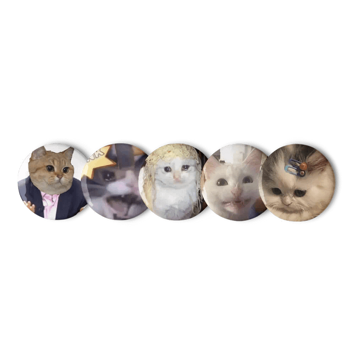 Set of Pin Buttons: Meme Cats 6 product image (3)