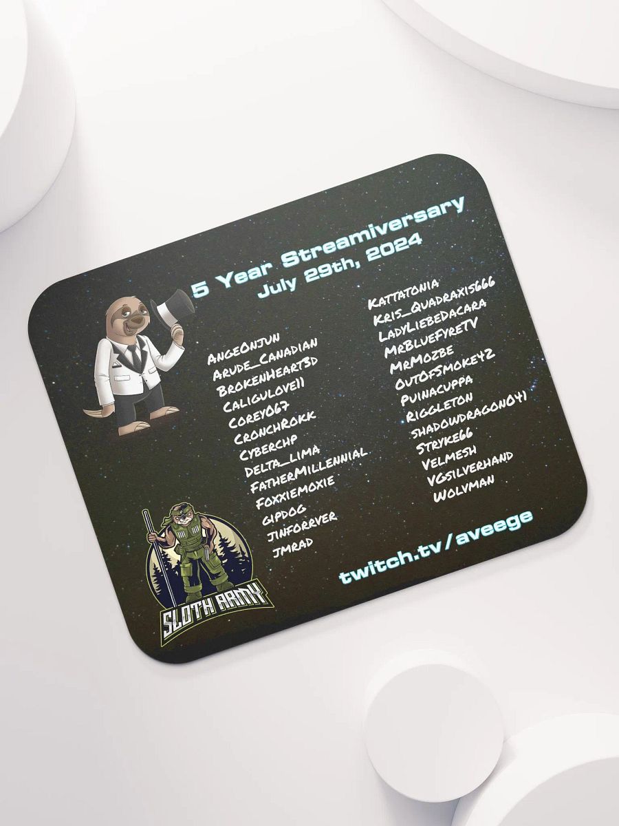 5yr Streamiversary Mousepad product image (7)