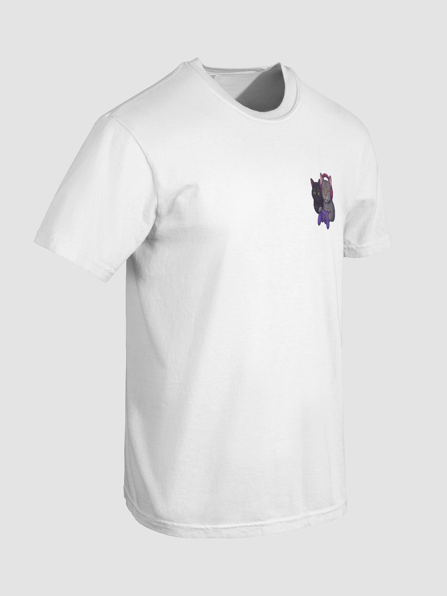 MISS_ROFL Gamer Cats T-shirt (White) product image (8)