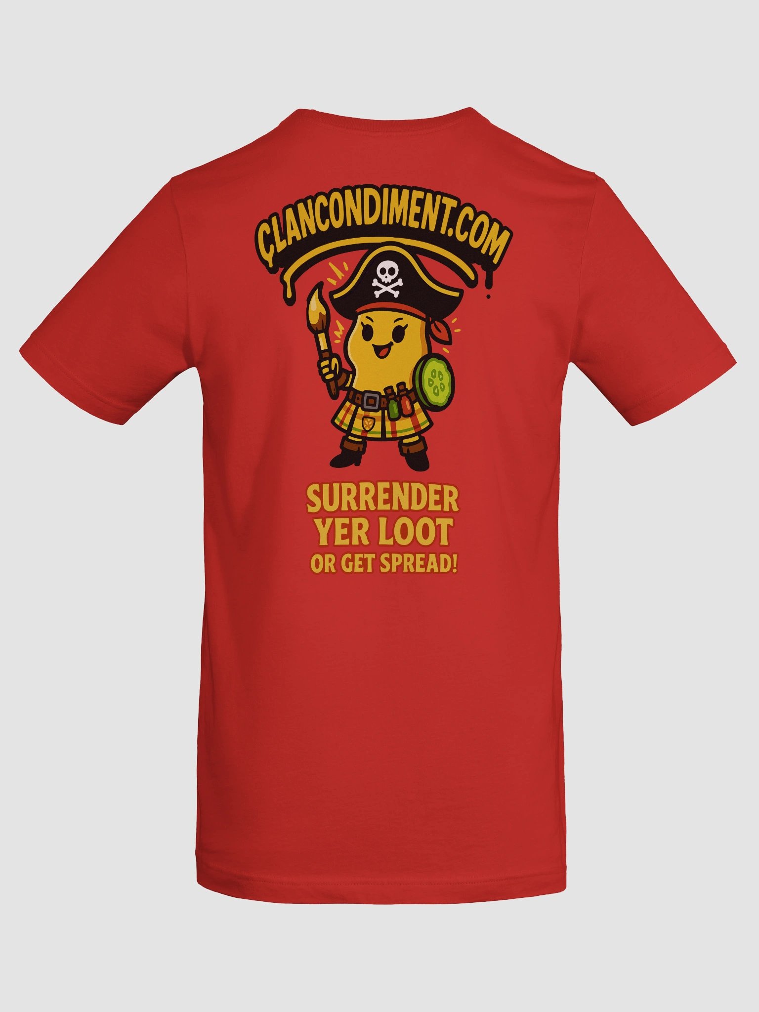 Mustard Marauder Tee | Surrender Yer Loot or Get Spread! product image (8)