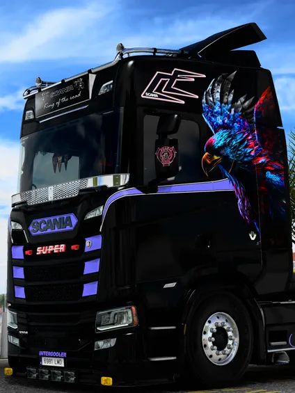 ETS2 Skin - Scania V8 Next Gen Griffin Fly Transport product image (4)
