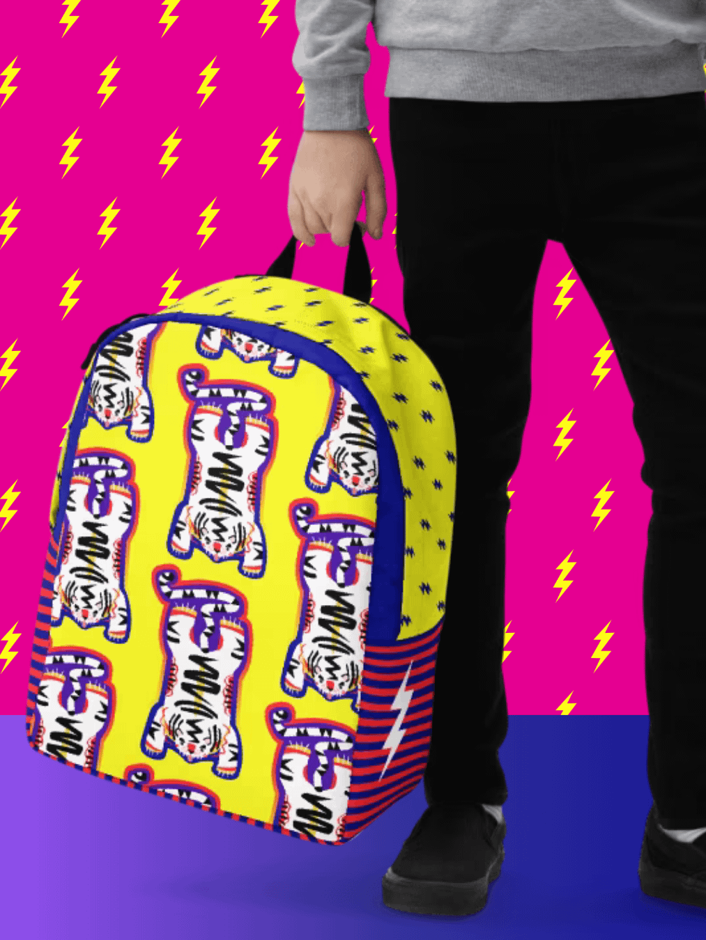 Purple & Yellow Tiger Backpack product image (1)