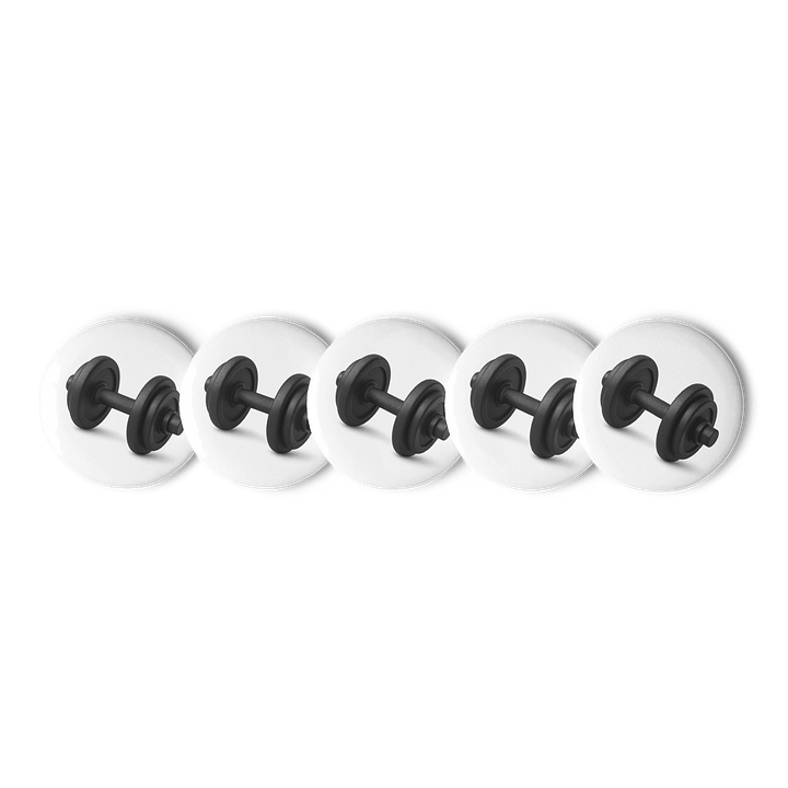 Black Dumbbell Pin Buttons Set product image (1)