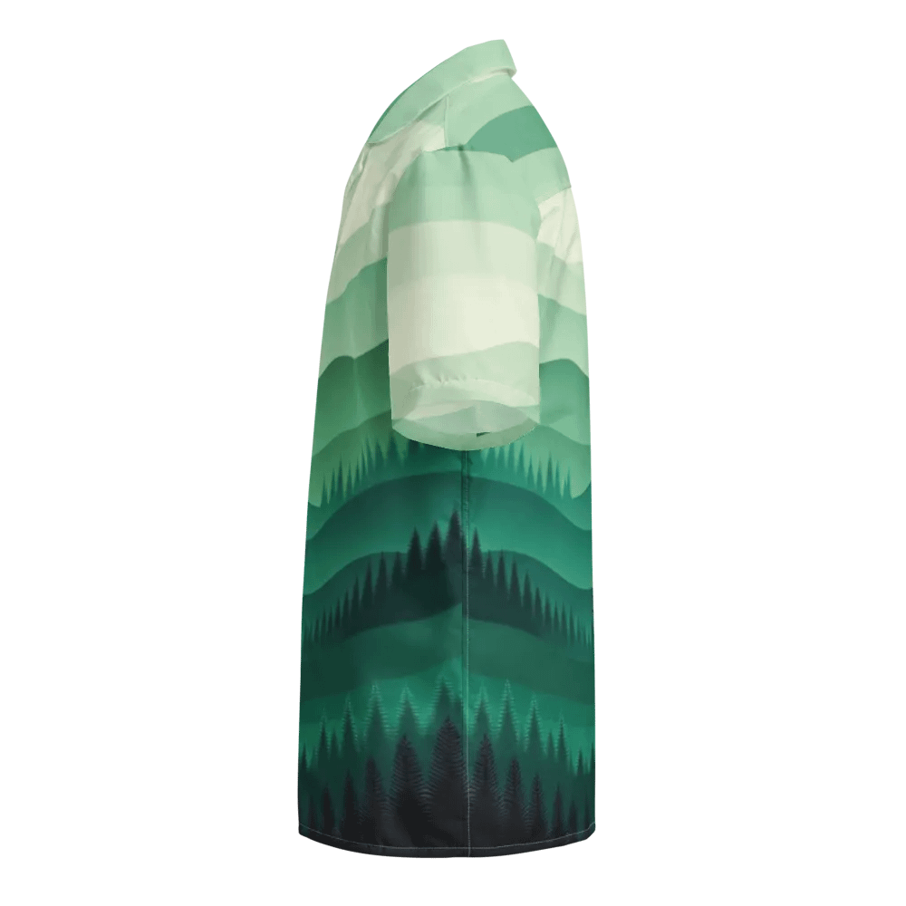 Men's Full-Print Green Hawaiian Shirt product image (3)