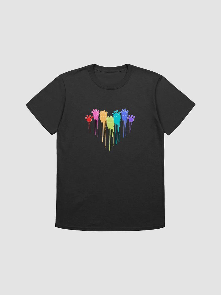 Colorful Dog Paw Prints Unisex T-Shirt product image (2)