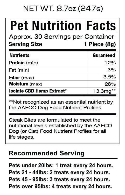 Cookies - CBD Pet Treat 16oz 400mg - Soft Chew - Steak product image (2)