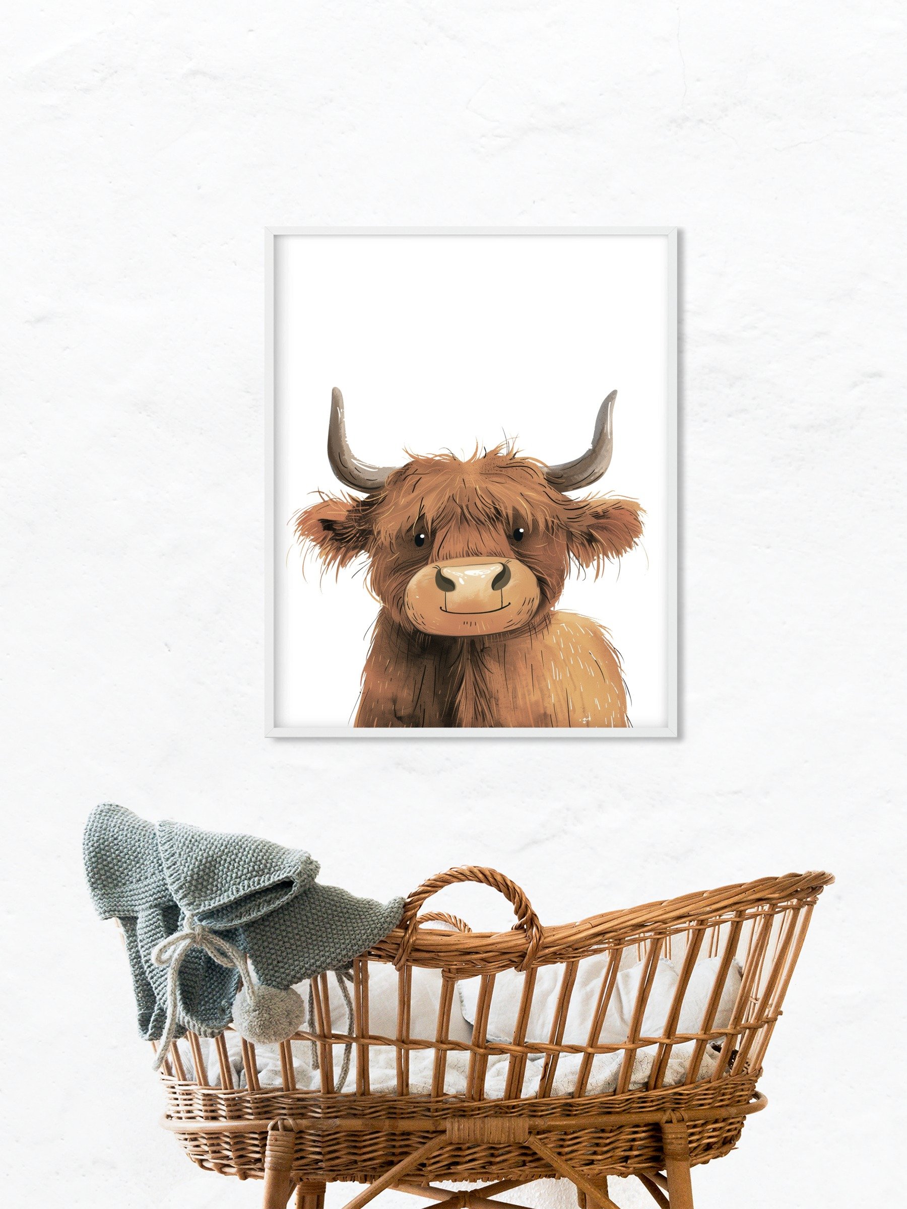 Highland Cow Nursery Wall Print product image (6)