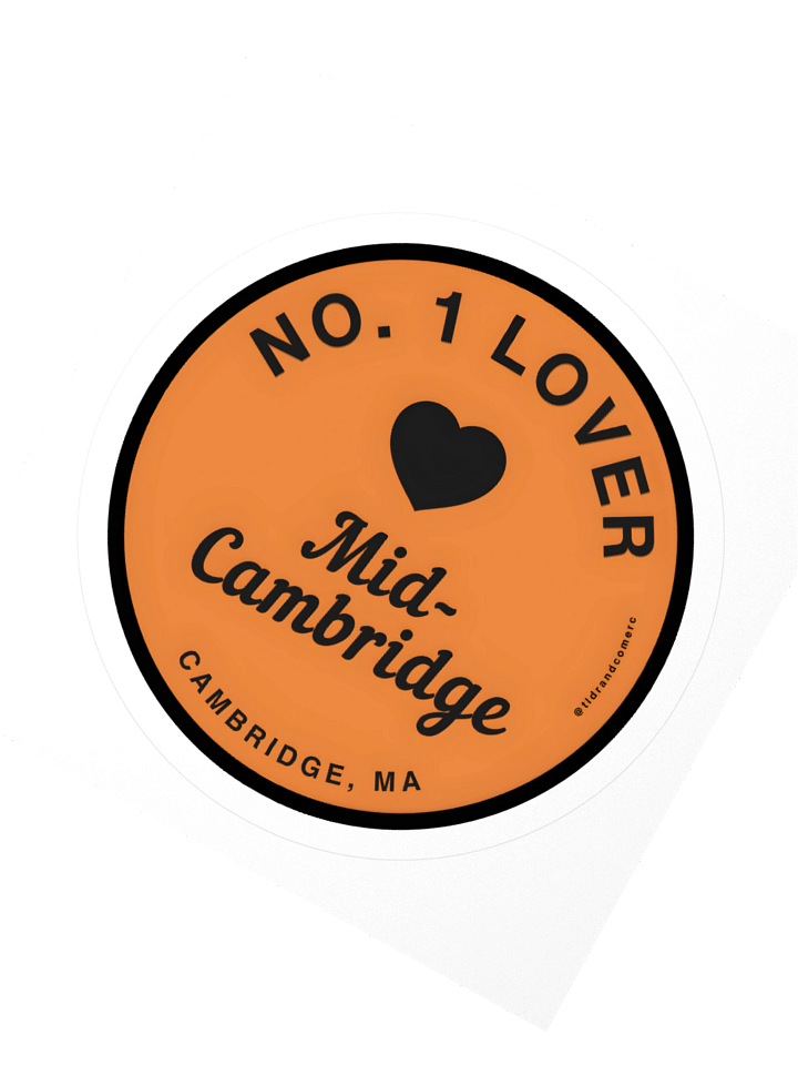 Mid-Cambridge No. 1 Lover Sticker (Perfectly Centered, Emotionally and Geographically) product image (3)
