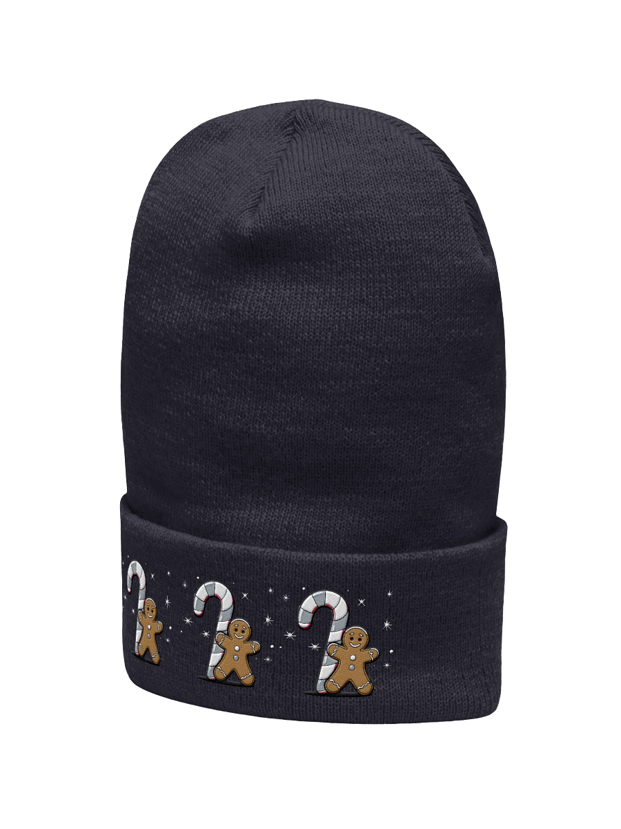 Festive Candy Cane & Gingerbread Yupoong Cuffed Beanie product image (2)