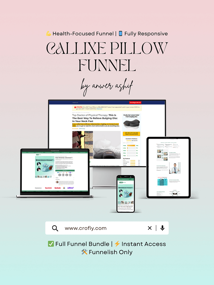 Callixe Pillow Funnelish Templates product image (1)
