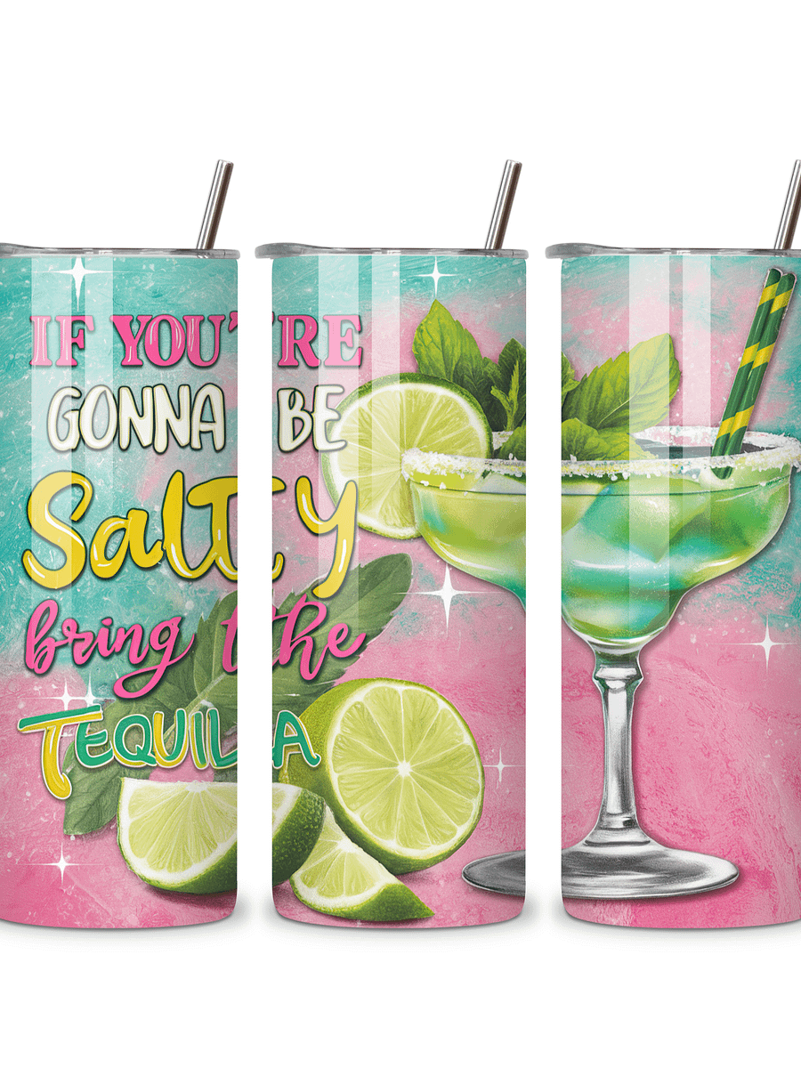 Tequila Vibes 20oz Skinny Tumbler with Metal Straw, Double-Walled Insulated Stainless Steel Tumbler for Hot & Cold Drinks product image (4)