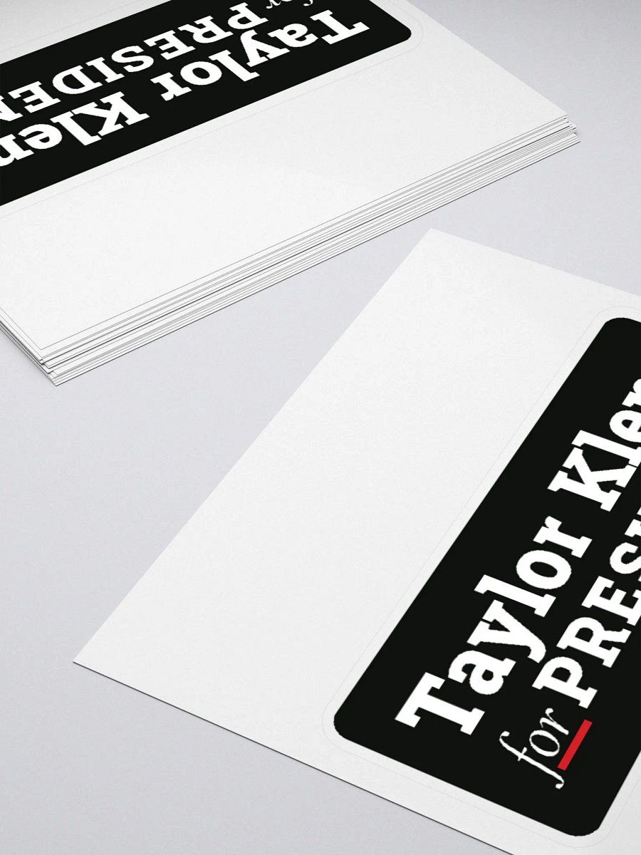 Taylor Klem for President Black Sticker product image (12)