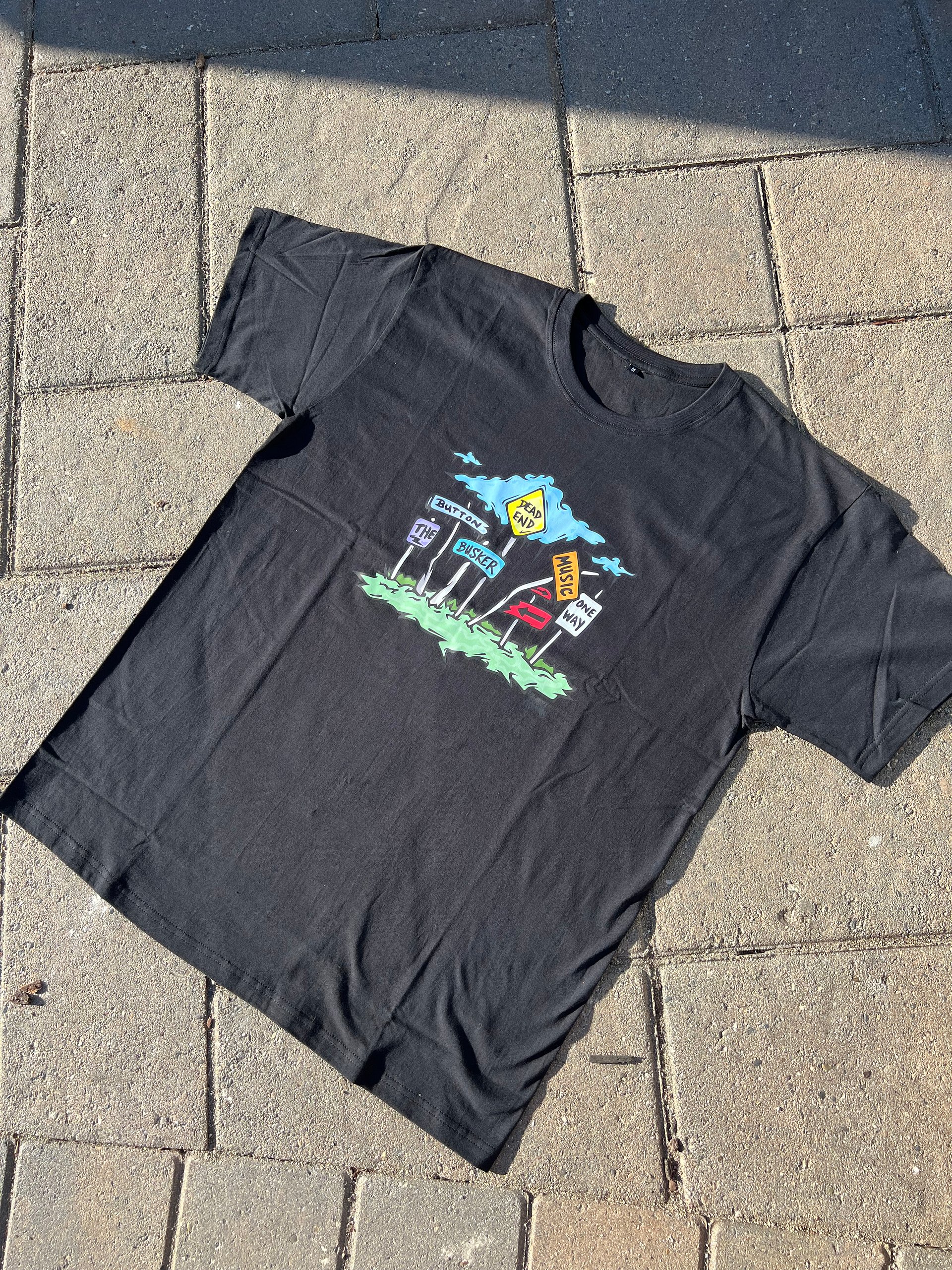 Button the Busker T-Shirt OG Art by Jonezy Artwork HIGH QUALITY product image (2)