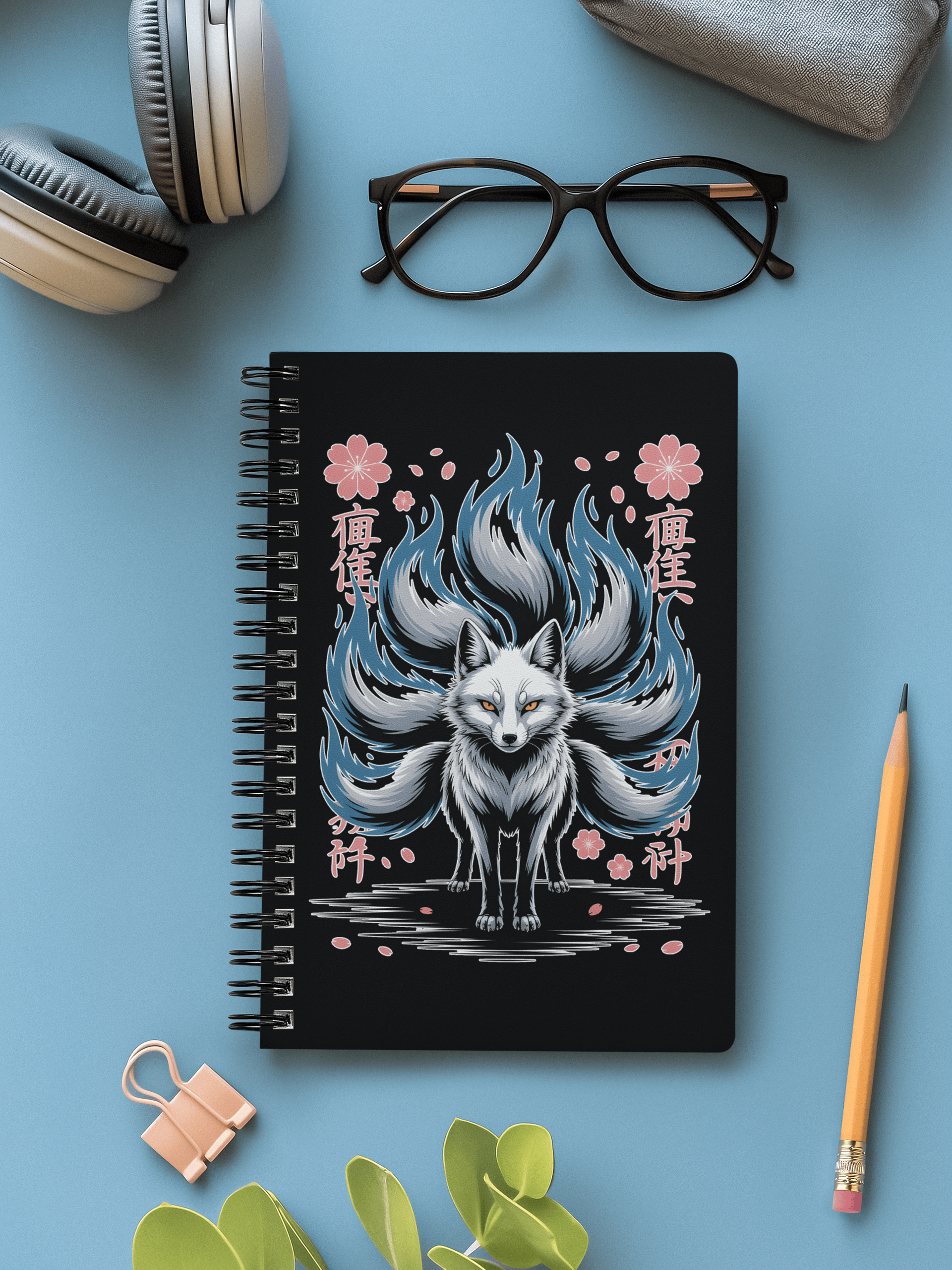Mythical Kitsune Spiral Notebook | Japanese Nine-Tailed Fox Journal product image (1)