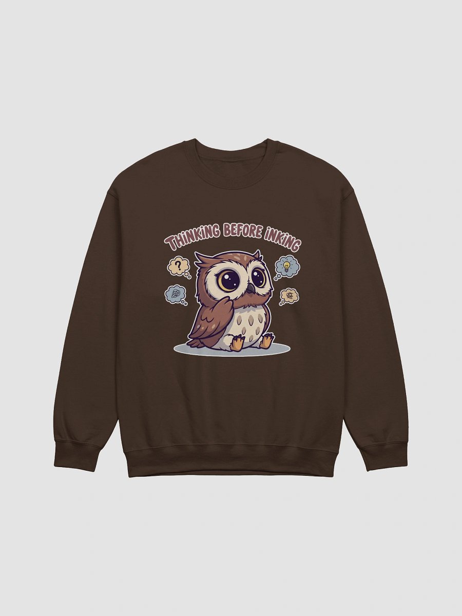 Overthinking Owl Crewneck Sweatshirt product image (13)