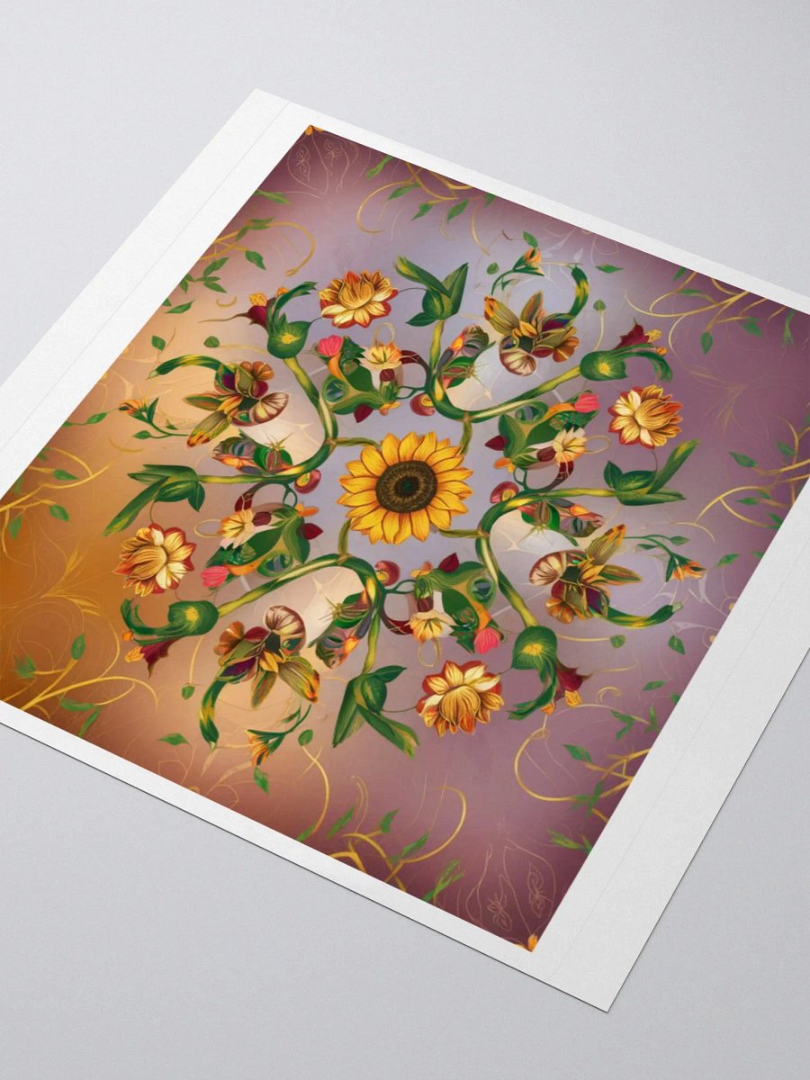 Vibrant Floral Mandala Sticker - Colorful Botanical Decal product image (3)