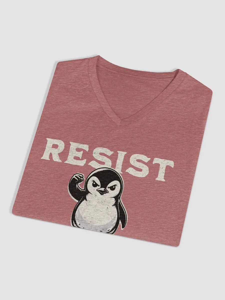 Resist Penguin V-Neck Tee product image (2)