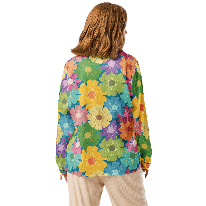 Blossom Bliss Women's Long Sleeve Pajama Top product image (2)