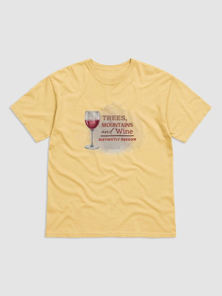 Trees, Mountains and Wine: Distinctly Oregon Garment Dyed Heavy T-shirt product image (1)