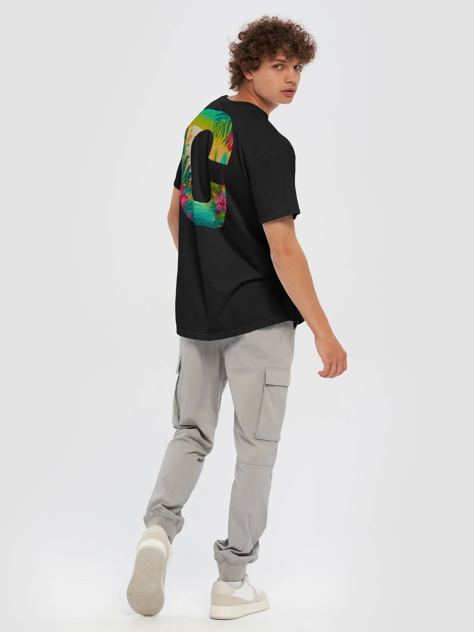 Tropical Sunset Paradise T-Shirt (Letter-C) product image (6)