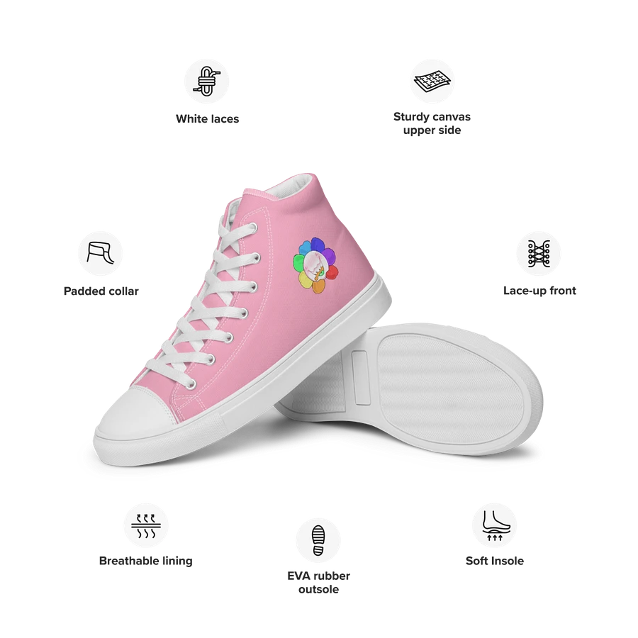 Pastel Pink and White Flower Sneakers product image (42)